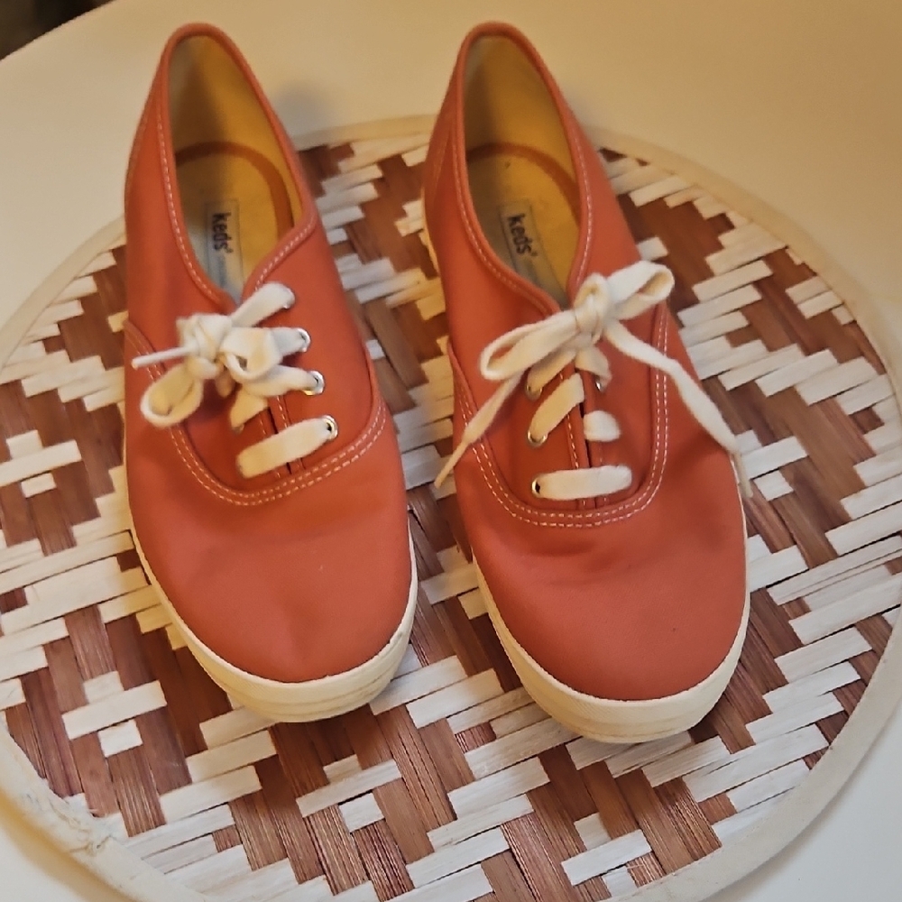 Keds Women's Orange Canvas Sneakers